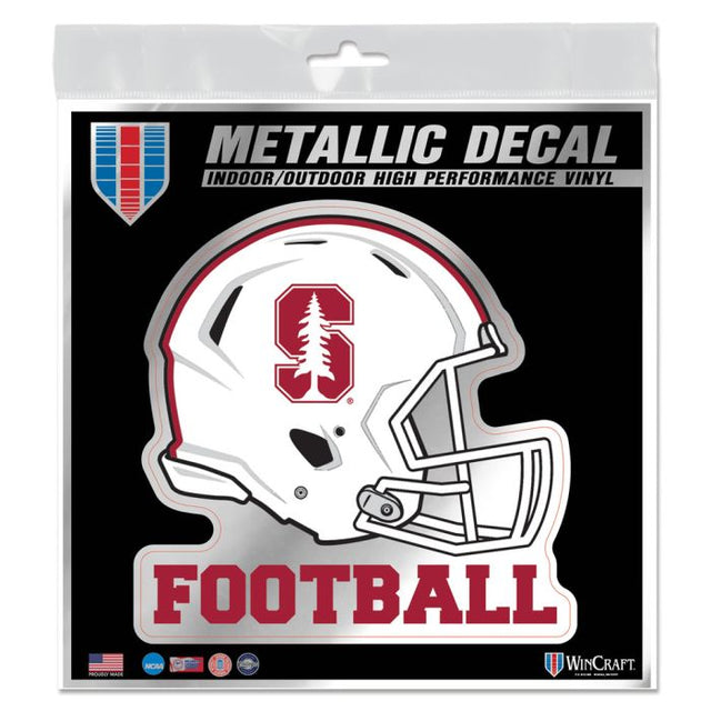 Stanford Cardinal Decal Metallic 6" x 6"