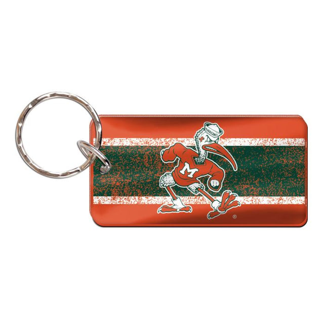 Llavero rectangular vintage de los Miami Hurricanes/Collegiate SEBASTIAN VINTAGE