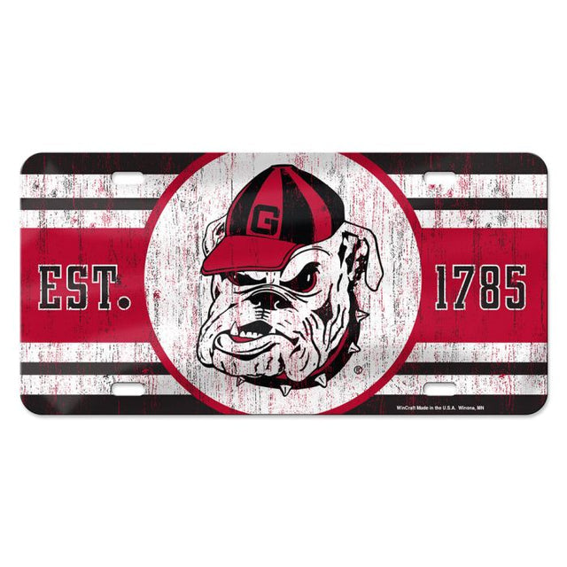 Matrícula de acrílico especial de Georgia Bulldogs/Collegiate Vintage EST. 1785