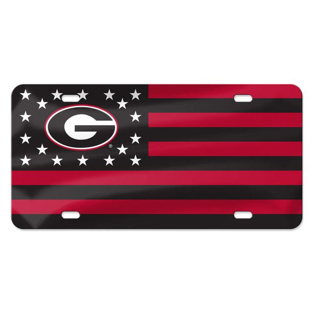 Georgia Bulldogs FLAG Specialty Acrylic License Plate