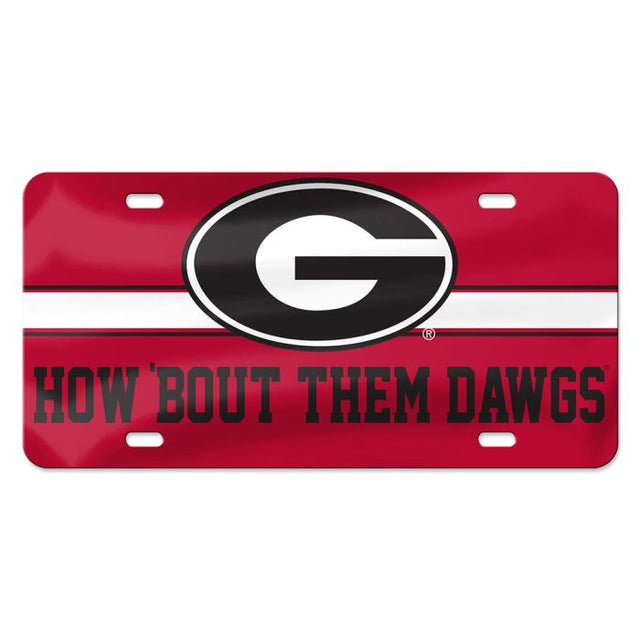 Georgia Bulldogs HOW 'BOUT THEM DAWGS Specialty Acrylic License Plate