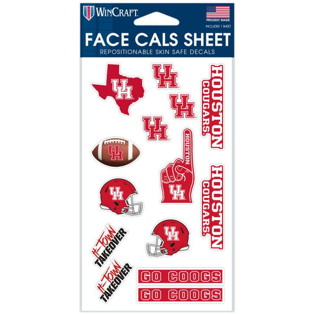 Houston Cougars Face Cals 4" x 7"