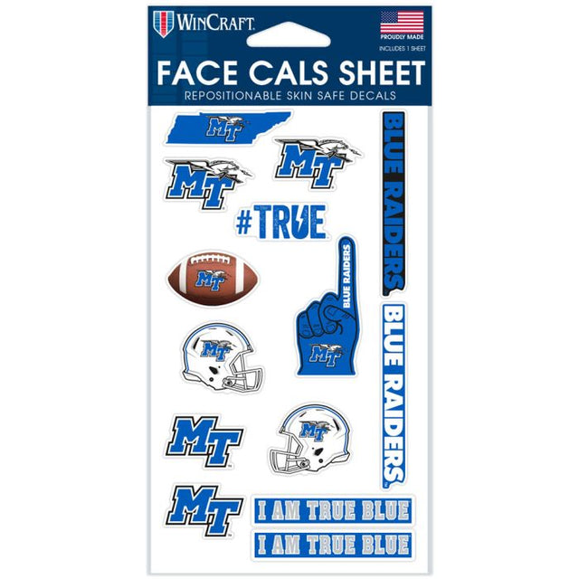 Middle Tennessee State Blue Raiders Face Cals 4" x 7"