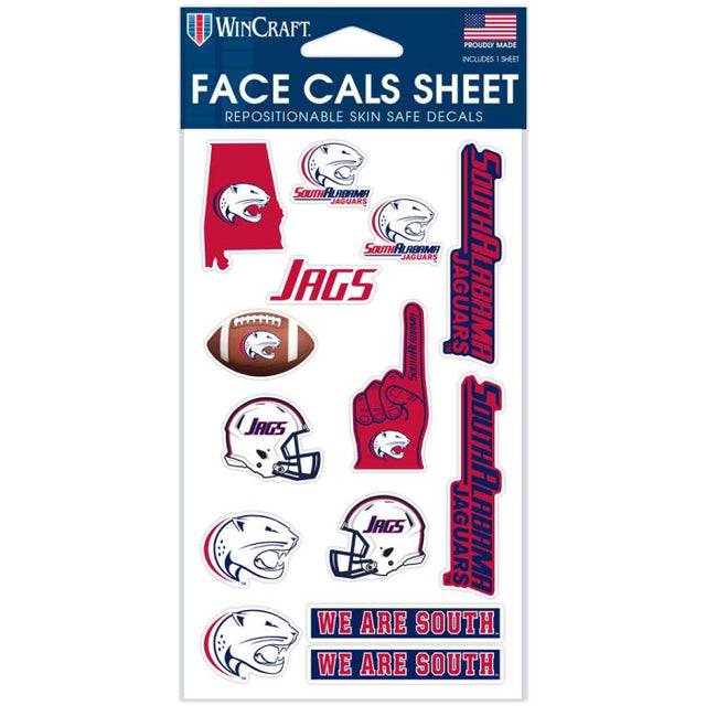 South Alabama Jaguars Face Cals 4" x 7"