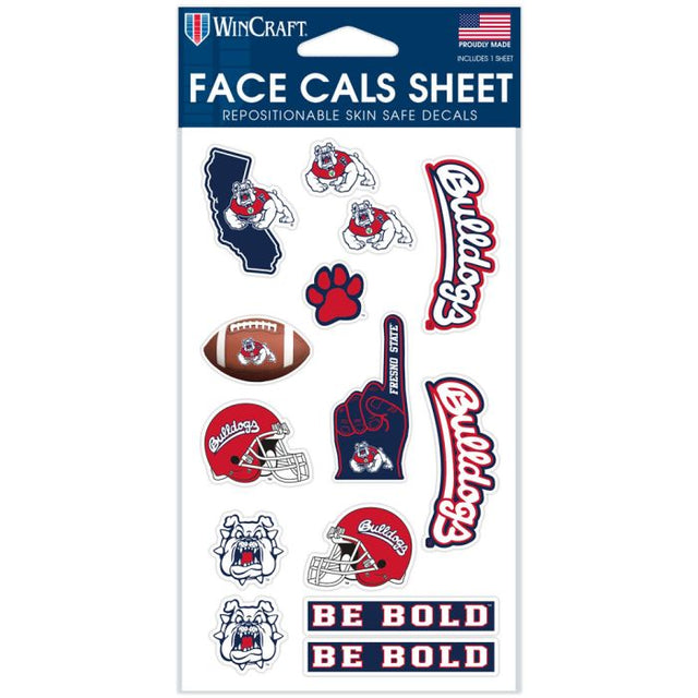 Fresno State Bulldogs Face Cals 4" x 7"