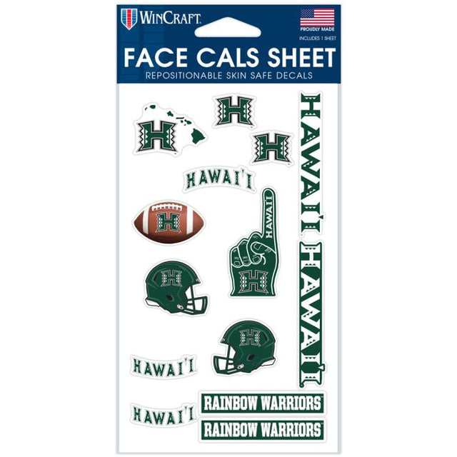 Hawaii Warriors Face Cals 4" x 7"