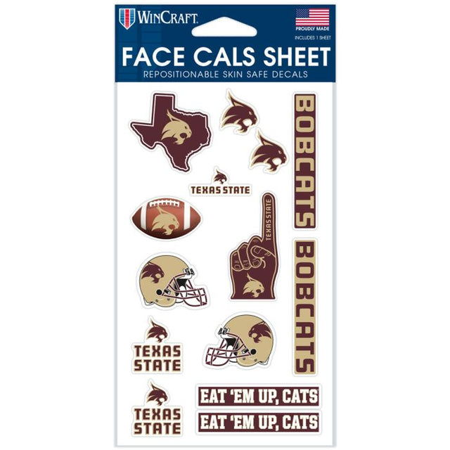 Texas State Bobcats Face Cals 4" x 7"