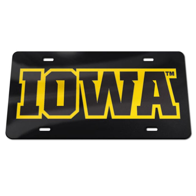 Iowa Hawkeyes Acrylic Classic License Plates