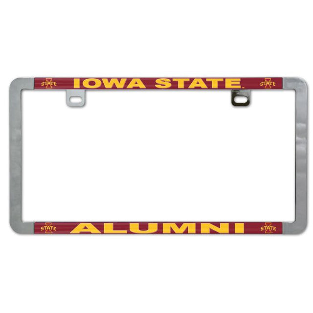 Iowa State Cyclones IWOA STATE ALUMNI Metal Lic. Plate Frame Slim