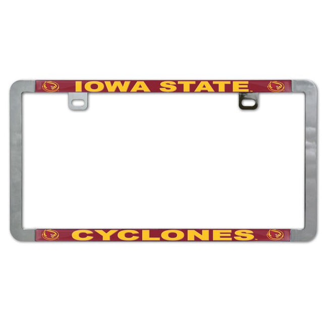 Iowa State Cyclones IOWA STATE MASCOT Metal Lic. Plate Frame Slim