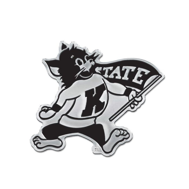 Emblema para automóvil de forma libre cromado de Kansas State Wildcats