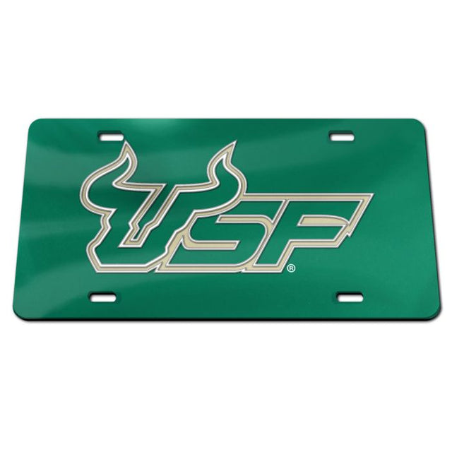 Matrícula acrílica especial de los South Florida Bulls