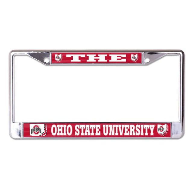 Marco de licencia MEGA STATE SHAPE de Ohio State Buckeyes, tamaño pequeño, impreso