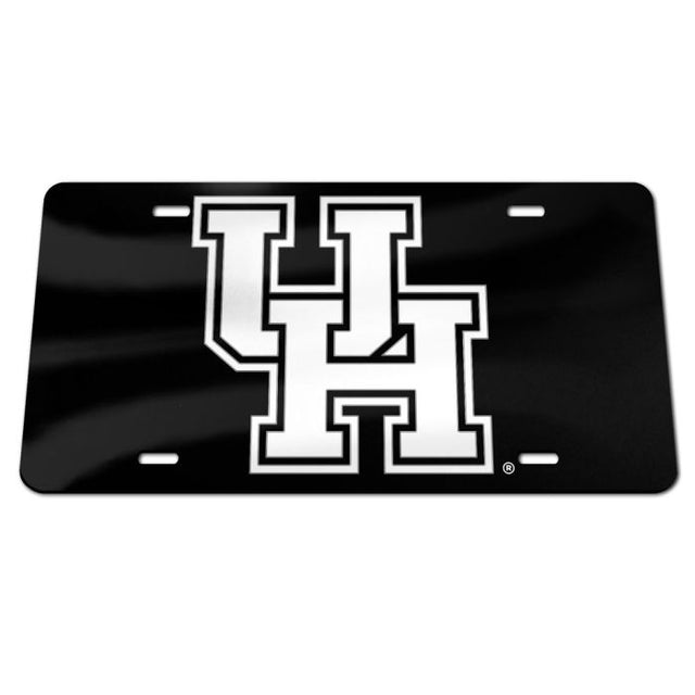 Houston Cougars BLACK &amp; WHITE Specialty Acrylic License Plate