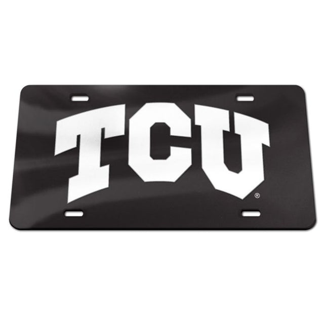 TCU Horned Frogs BLACK Specialty Acrylic License Plate