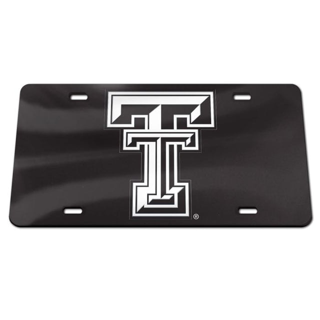 Texas Tech Red Raiders BLACK Specialty Acrylic License Plate