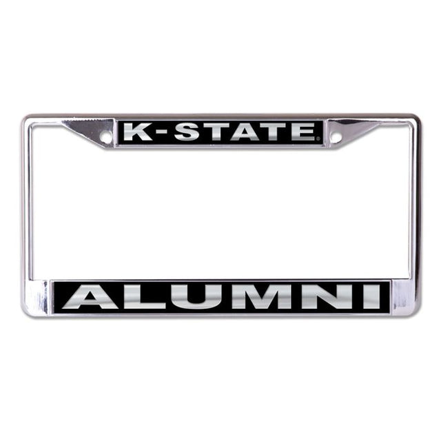 Kansas State Wildcats BLACK &amp; SILVER Lic Plt Frame S/L Printed