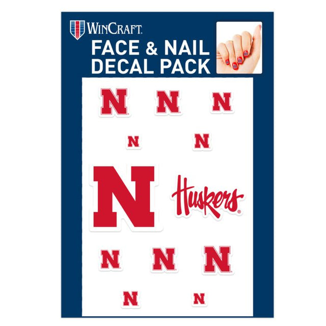 Calcomanías para uñas de los Nebraska Cornhuskers