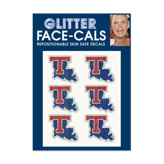 Louisiana Tech Bulldogs Glitter Tattoo 6 Pack