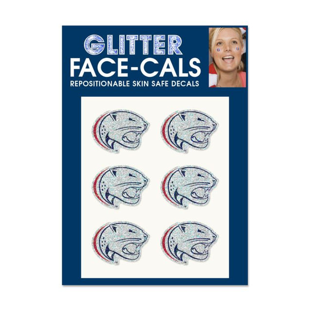 South Alabama Jaguars Glitter Tattoo 6 Pack