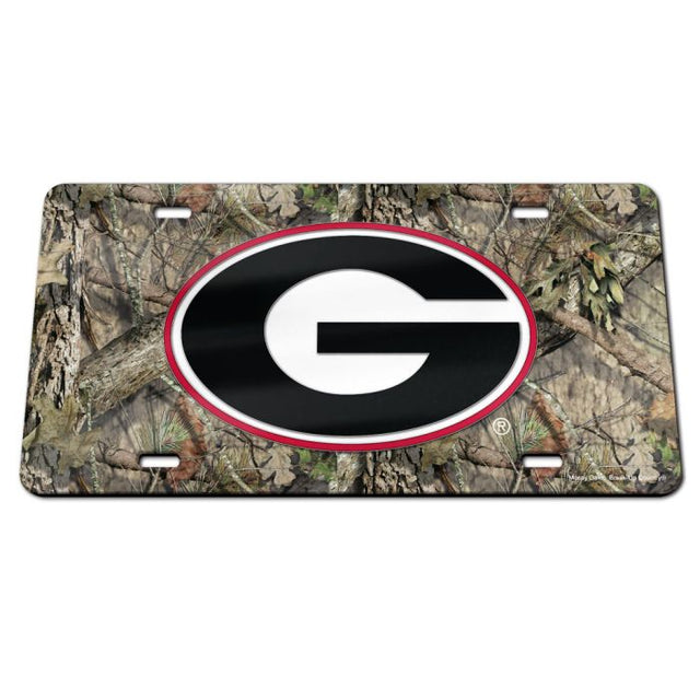 Matrícula de acrílico especial de Georgia Bulldogs GEORGIA / MOSSY OAK