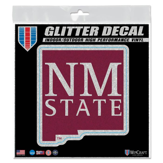 New Mexico State Aggies Decal Glitter 6" x 6"