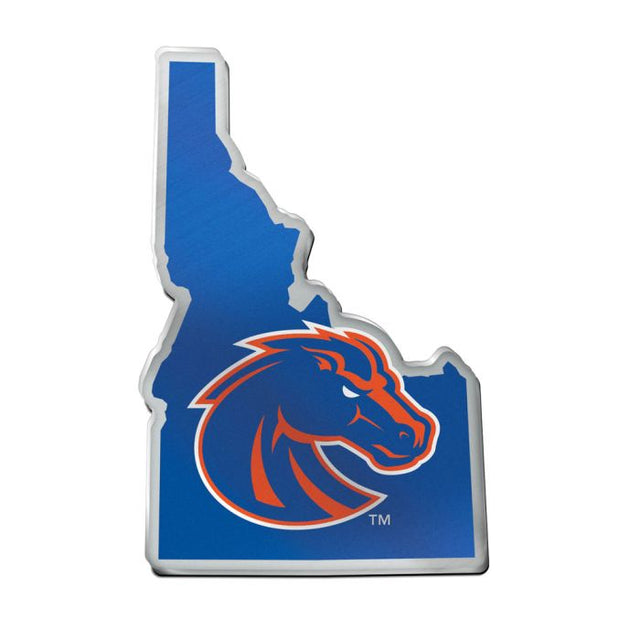 Boise State Broncos STATE SHAPE Acrylic Auto Emblem