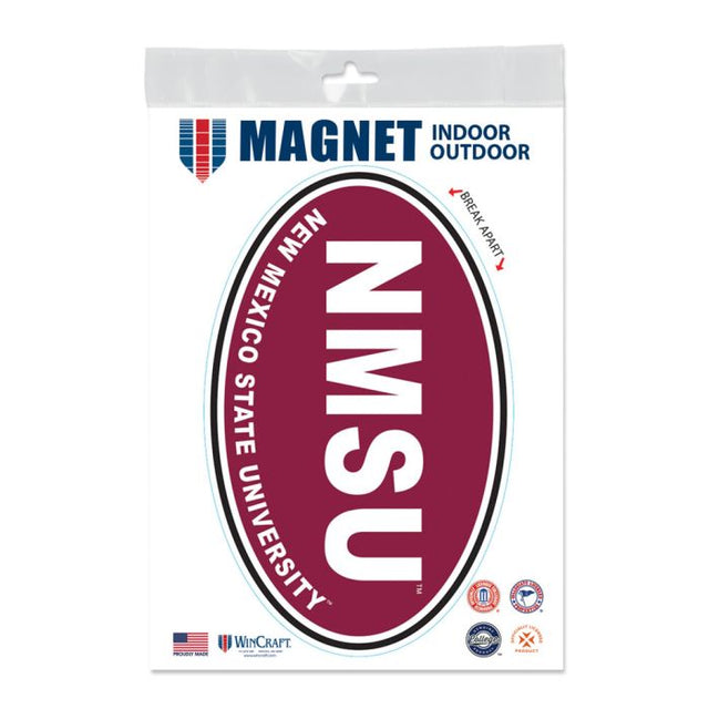 Imanes para exteriores de New Mexico State Aggies de 5" x 7"