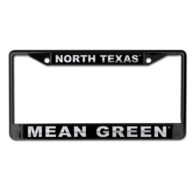 North Texas Mean Green BLACK Lic Plt Frame S/L Printed