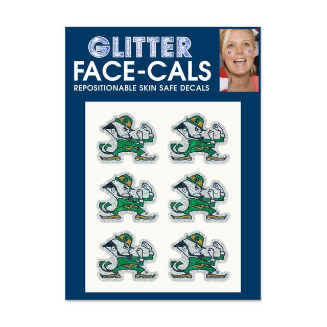 Notre Dame Fighting Irish LEPRECHAUN Glitter Tattoo 6 Pack