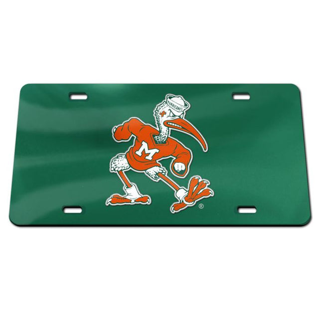 Placa de matrícula acrílica especial SEBASTIAN de los Miami Hurricanes