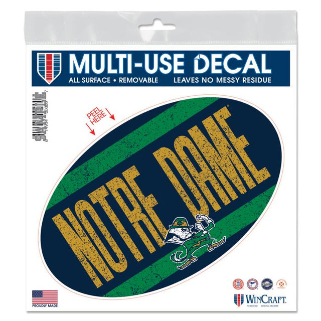 Notre Dame Fighting Irish VINTAGE OVAL All Surface Decal 6" x 6"