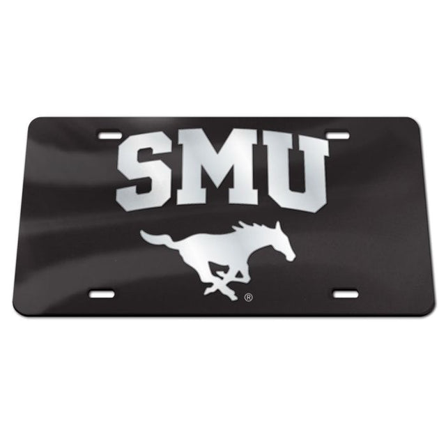 Southern Methodist Mustangs BLACKOUT Specialty Acrylic License Plate