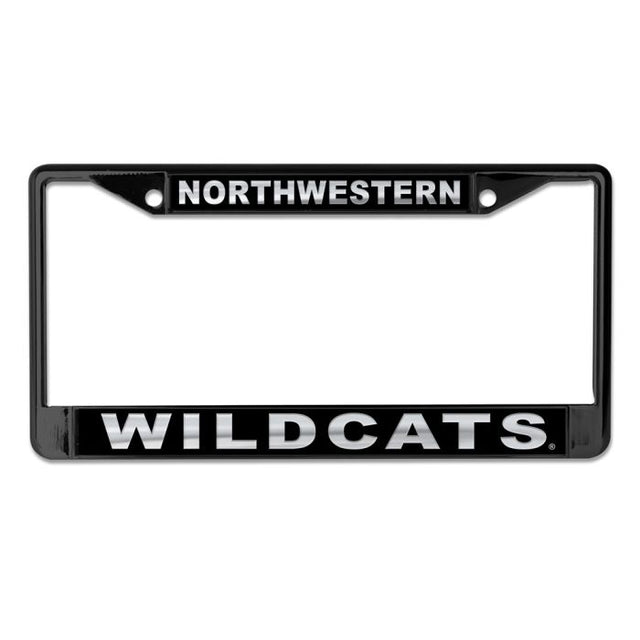 Northwestern Wildcats BLACKOUT Lic Plt Frame S/L Printed