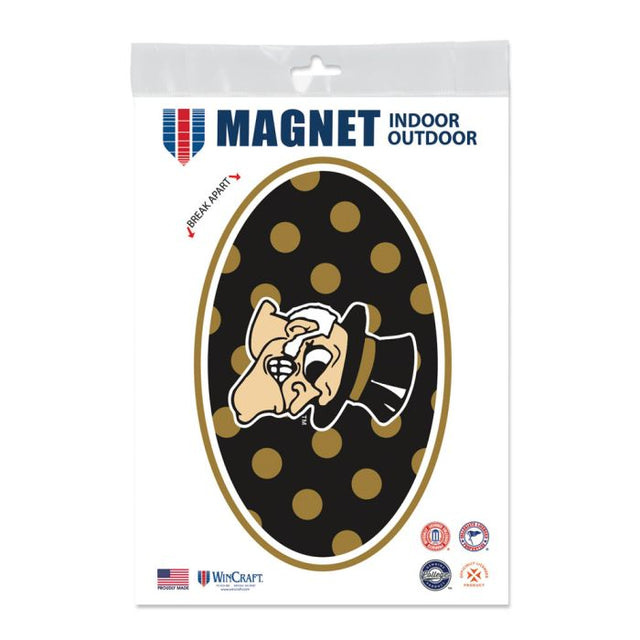 Wake Forest Demon Deacons POLKA DOTS Outdoor Magnets 5" x 7"