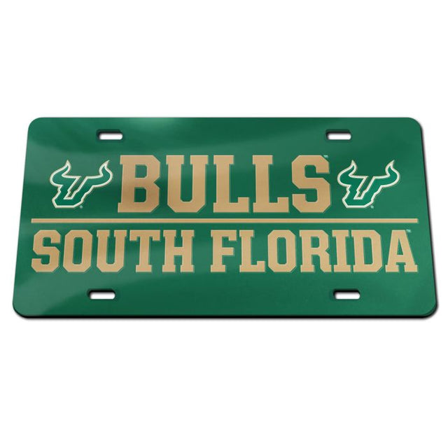 Matrícula acrílica especial de los South Florida Bulls