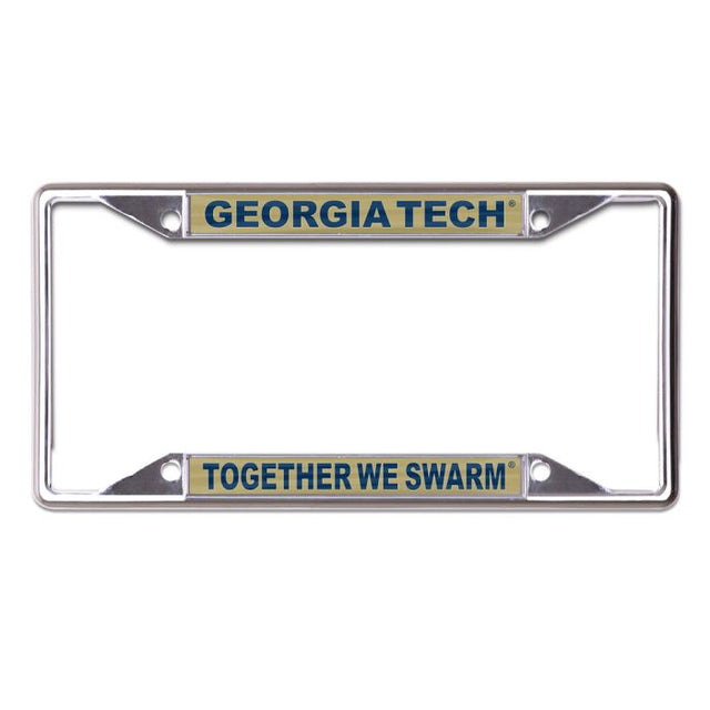 Georgia Tech Yellow Jackets SLOGAN Lic Plt Frame S/S Printed