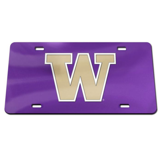 Matrícula acrílica especial de Washington Huskies