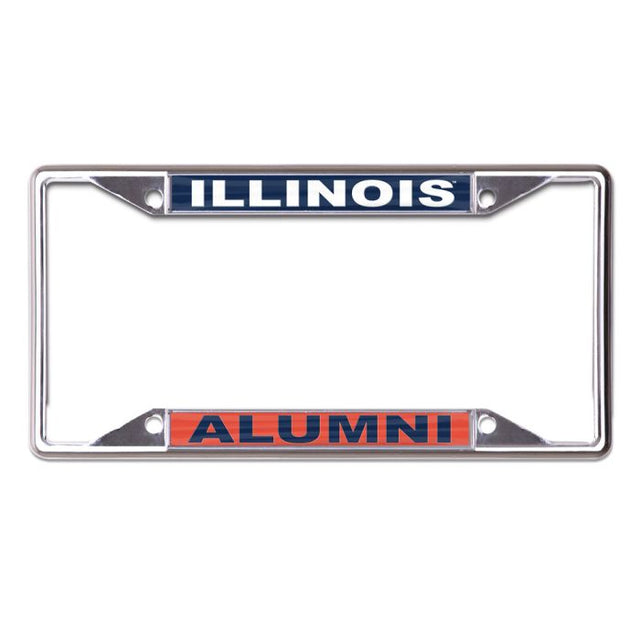 Illinois Fighting Illini iLLINOIS 2 TONE ALUMNI Lic Plt Frame S/S Printed