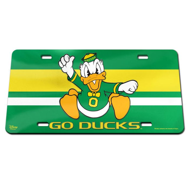 Matrícula acrílica especial con el logo del DONALD DUCK de los Oregon Ducks