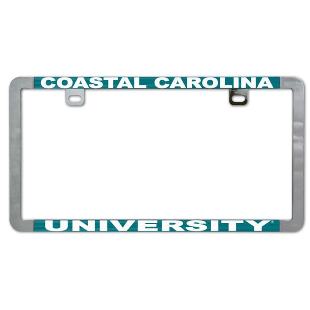 Marco delgado para placa de matrícula de metal de los Coastal Carolina Chanticleers