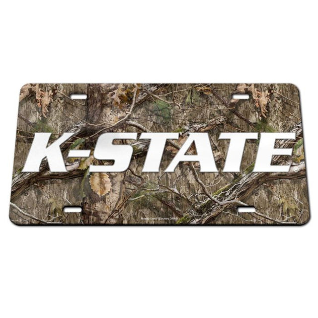 Kansas State Wildcats / Mossy Oak Specialty Acrylic License Plate