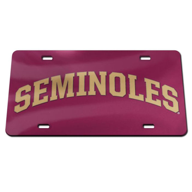 Florida State Seminoles Acrylic Classic License Plates