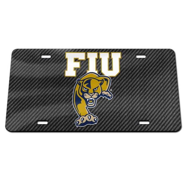 Florida International Panthers CARBON Specialty Acrylic License Plate