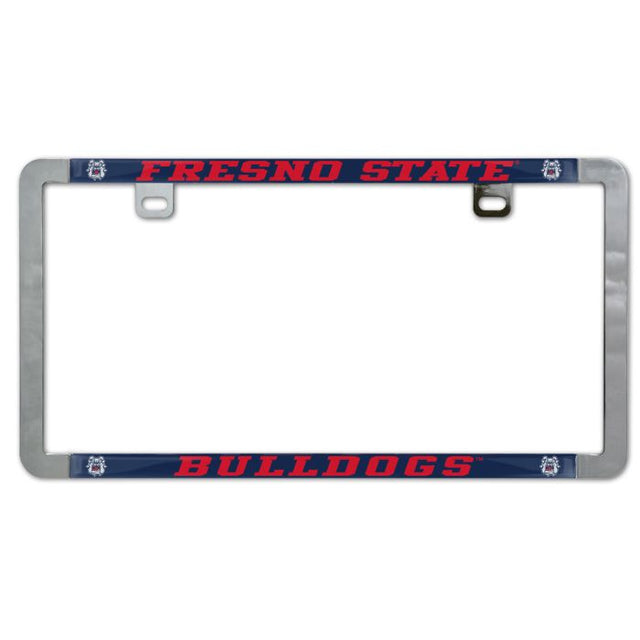 Fresno State Bulldogs Metal Lic. Plate Frame Slim