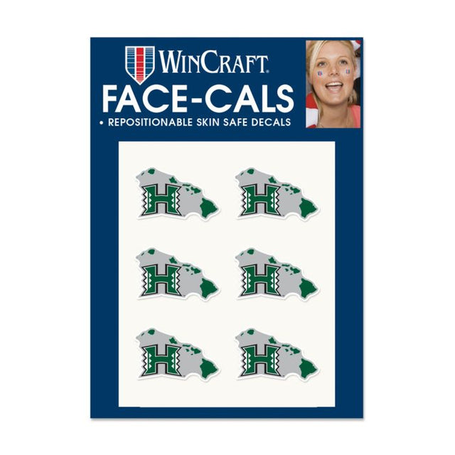 Hawaii Warriors STATE SHAPE Face Cals