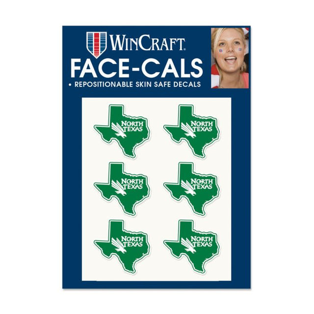 North Texas Mean Green STATE SHAPE Face Cals