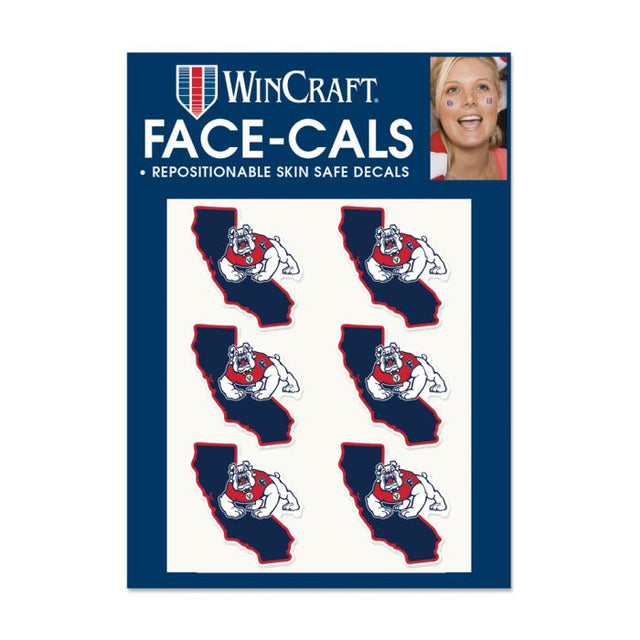 Fresno State Bulldogs STATE SHAPE Face Cals