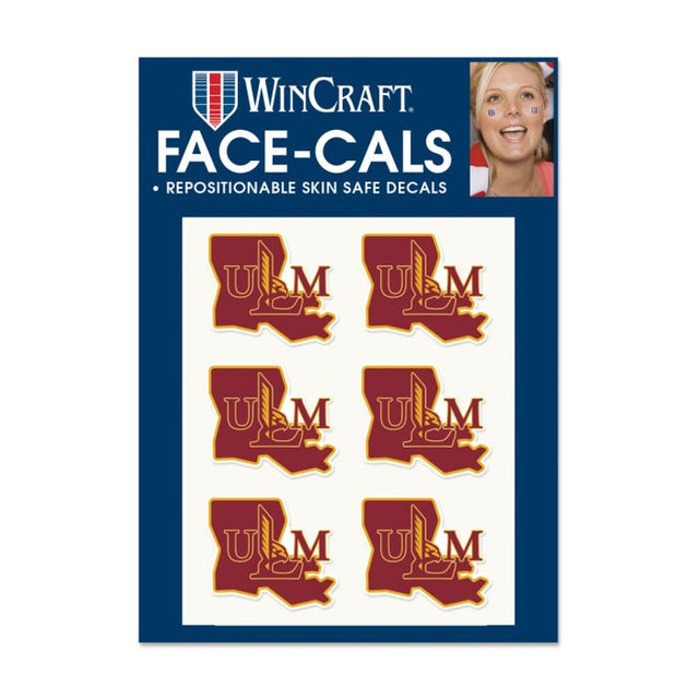 Louisiana - Monroe War Hawks STATE SHAPE Face Cals