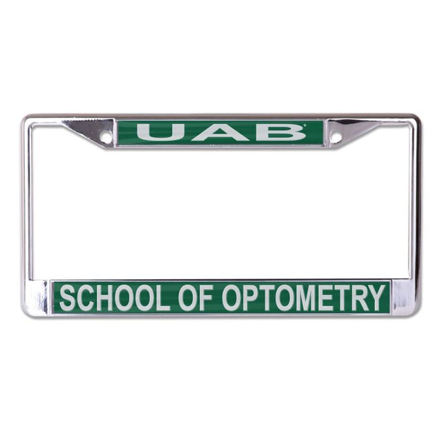 Alabama at Birmingham Blazers SCHOOL OF OPTOMETRY Lic Plt Frame S/L Printed